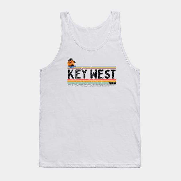 Key West,Florida Island gift  art 90s style retro vintage 80s Tank Top by graphicaesthetic ✅